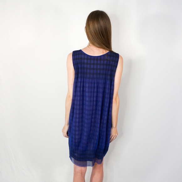 PLEATS PLEASE Issey Miyake Double Layer Blue Dress - Picture 3 of 7